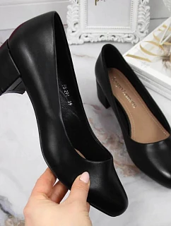 Dámske lodičky na podpätku SK354A čierne - Sergio Leone