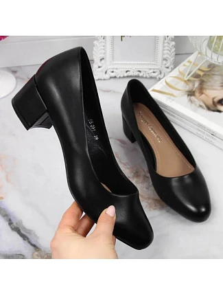 Dámske lodičky na podpätku SK354A čierne - Sergio Leone