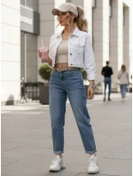 Dámske džínsy typu „balloon“ s opaskom FashionStreet UY2887