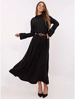 Elegantná maxi sukňa s ozdobným lemom čierna (19720) Elegantná maxi sukňa s ozdobným lemom čierna (19720)