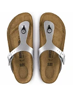 Dámske žabky Birkenstock Gizeh Birko-Flor silver regular wide (0043851) dámske Dámske žabky Birkenstock Gizeh Birko-Flor silver regular wide (0043851) dámske