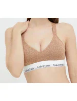Dámska športová podprsenka QF1654E 796 hnedá/vzor - Calvin Klein