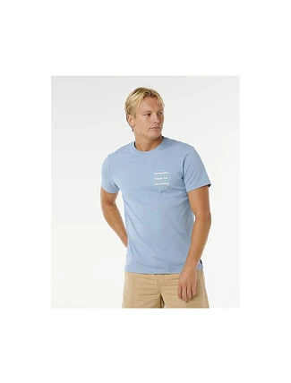 Pánske tričko RIP CURL Vaporcool Search 3 Stacks Tee, modré Pánske tričko RIP CURL Vaporcool Search 3 Stacks Tee, modré