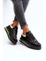 Sneakersy Damskie Skórzane GOE NN2N4030 Czarne