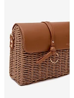 Malá Pletená Kabelka s Řetízkem Hnědá Renara