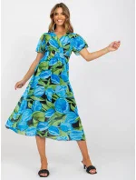 Šaty DHJ SK 15967.54P čierna a modrá