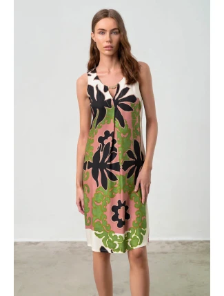 Dámske letné šaty Folegandros 18438 čierna vzor - Vamp Dámske letné šaty Folegandros 18438 čierna vzor - Vamp