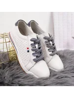 Dámske kožené tenisky PAW312 White - Filippo