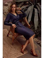 Pletené šaty s potlačou M524 model 3 - Moe