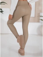 VALENTIS béžové voskované dámske nohavice FashionStreet UY1557