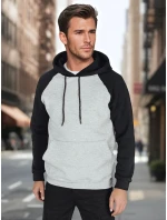 Pánska šedá základná mikina FashionStreet BX5892