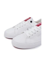 Skórzane Męskie Tenisówki Big Star JJ174106 Biało-Czerwone