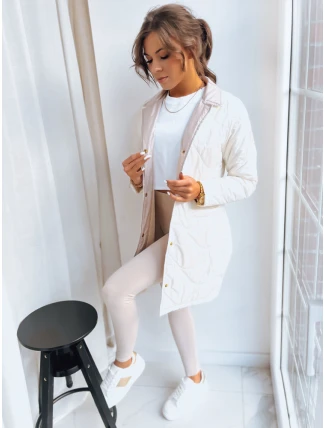 Dámska prechodná bunda MITRA ecru FashionStreet TY3620 Dámska prechodná bunda MITRA ecru FashionStreet TY3620