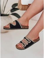 Dámske korkové žabky KORKARTA black FashionStreet ZY0893