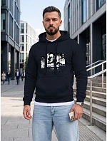 Pánska mikina s kapucňou a potlačou TOKYO, tmavomodrá, FashionStreet NX5146BX