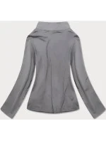 Šedá dámska rozopínacia mikina so stojačikom (20320)