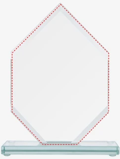 Sklenená trofej s matným podstavcom