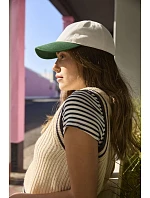 Beechfield B 67 5-panelová kontrastná čiapka s kšiltom 53.0067 prírodná/lesná zelená Beechfield B 67 5-panelová kontrastná čiapka s kšiltom 53.0067 prírodná/lesná zelená