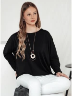 LOOSEFEMME dámska oversize blúzka s príveskom s čiernou FashionStreet RY2705