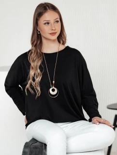 LOOSEFEMME dámska oversize blúzka s príveskom s čiernou FashionStreet RY2705