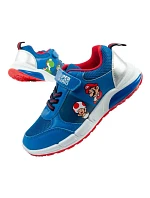 Leomil Detská športová obuv Super Mario tenisky na suchý zips LED Blue