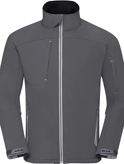 Russell Athletic 410M Pánska 3-vrstvová softshellová bunda Bionic 10.410M, farba iron grey
