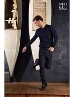 NEOBLU Sullivan Men Pánsky sveter s výstrihom do V 24.3987 deep black NEOBLU Sullivan Men Pánsky sveter s výstrihom do V 24.3987 deep black