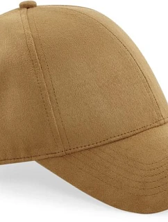 Beechfield B 656 6-panelová čiapka s kšiltom „Faux Suede“ 53.0656 karamelová
