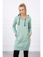Mikina s kapucňou tmavo mätová