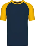 Kariban K 330 Baseballové tričko 20.K330 tmavomodré/žlté Kariban K 330 Baseballové tričko 20.K330 tmavomodré/žlté