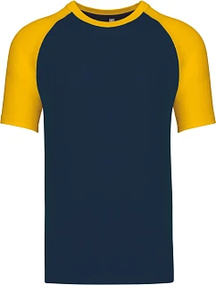 Kariban K 330 Baseballové tričko 20.K330 tmavomodré/žlté