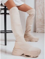 FashionStreet béžové dámske ponožkové topánky ZY1322