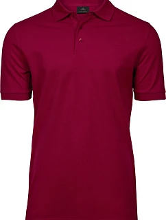 Tee Jays TJ 1405 Pánske luxusné ťažké strečové piqué polo 18.1405 tmavočervená