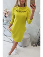 Šaty s kapucňou a kiwi vreckami