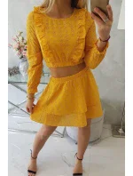 Horčicové boho šaty