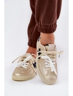 Niskie Buty Sportowe Damskie Złote Zelevelis