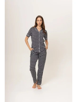 Dámske pyžamo 180/158 čiernobiele - Karol