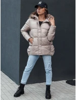 Dámska zimná bunda s kapucňou STELLAR beige FashionStreet TY4494 Dámska zimná bunda s kapucňou STELLAR beige FashionStreet TY4494