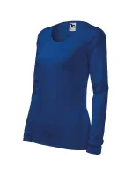 Dámska slim košeľa v kráľovskej modrej farbe