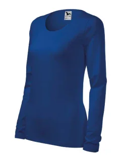 Dámska slim košeľa v kráľovskej modrej farbe