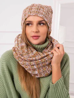 Dámsky fleecový set 4 Seasons K263 camel+white