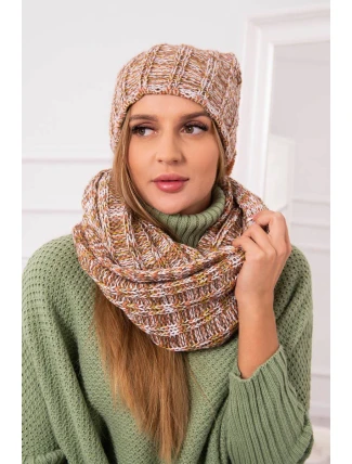 Dámsky fleecový set 4 Seasons K263 camel+white