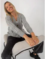 Dámsky sveter LC SW 8022 sivý