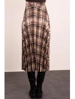 Dámska sukňa 14426 hnedá kocka - BSL