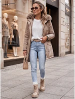 Dámska zimná bunda GODDESS beige FashionStreet TY3868
