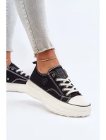 Damskie Trampki Na Masywnej Podeszwie Big Star NN274125 Czarne