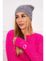 Fleecová čiapka Marta K231 tmavo šedá