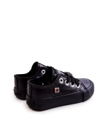 Dziecięce Skórzane Trampki BIG STAR JJ374311 Czarne