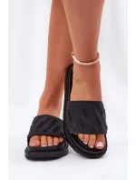 Klapki Damskie Na Platformie Big Star RR274A540 Czarne