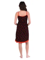 Dámska košieľka 01/127 čierna so srdiečkami - Karol Dámska košieľka 01/127 čierna so srdiečkami - Karol